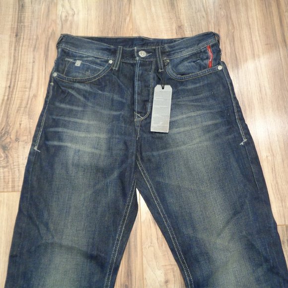 Blend Size 30W 29L REGULAR FIT Blue Cotton New Button Fly Men's Jeans - Picture 2 of 14